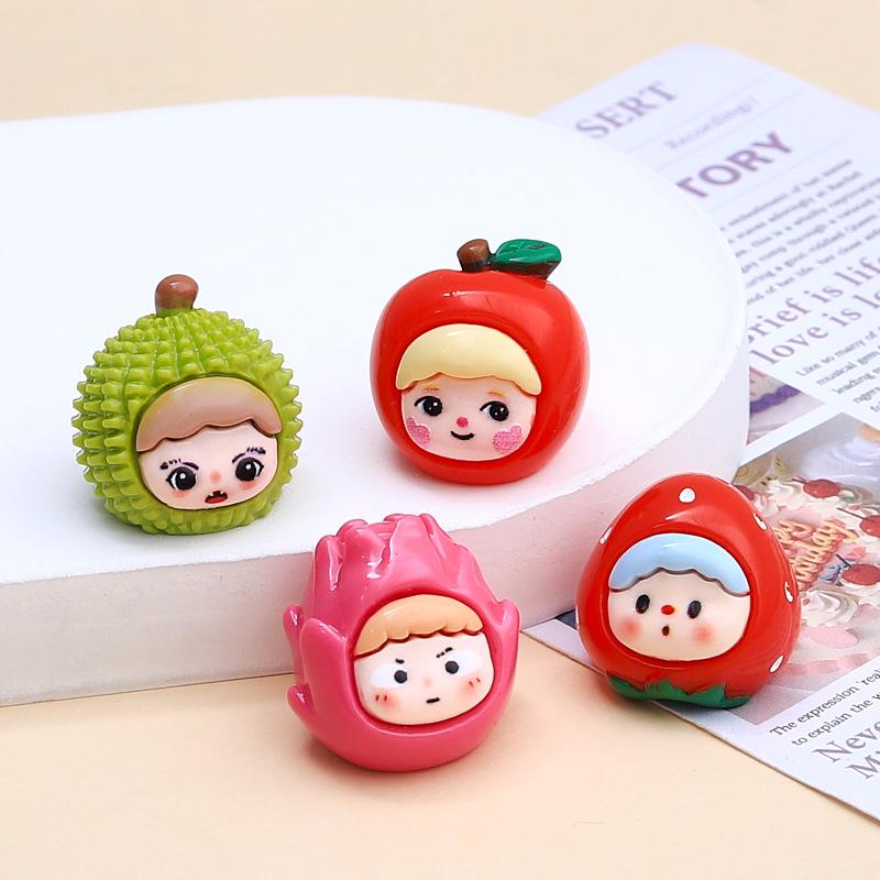 3D Fruit Doll Cartoon Charms for Hair Clips & Shoe Accessories