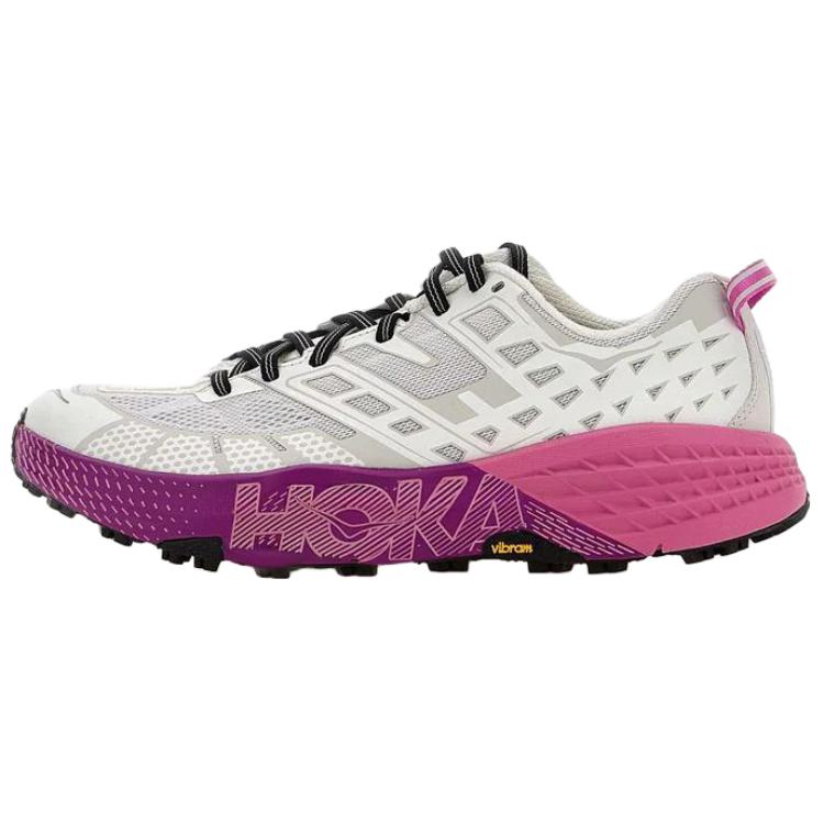 

HOKA ONE ONE SPEEDGOAT 2 Trail Running Shoes Unisex White Purple Pink 1162710-CNFC 40