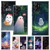 Cute Halloween Ghost Print Soft Case for Samsung Galaxy S25 S24 S23 S22 Ultra S21 Plus S20 FE Phone Shell S10 + Pattern Cover