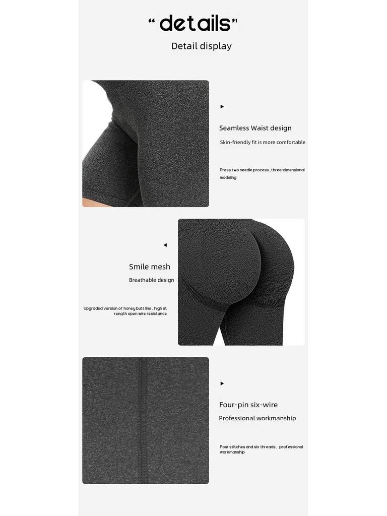 Baoshun Damen High Waist Yoga- & Radshorts - Europäischer & Amerikanischer Stil Fitnessbekleidung