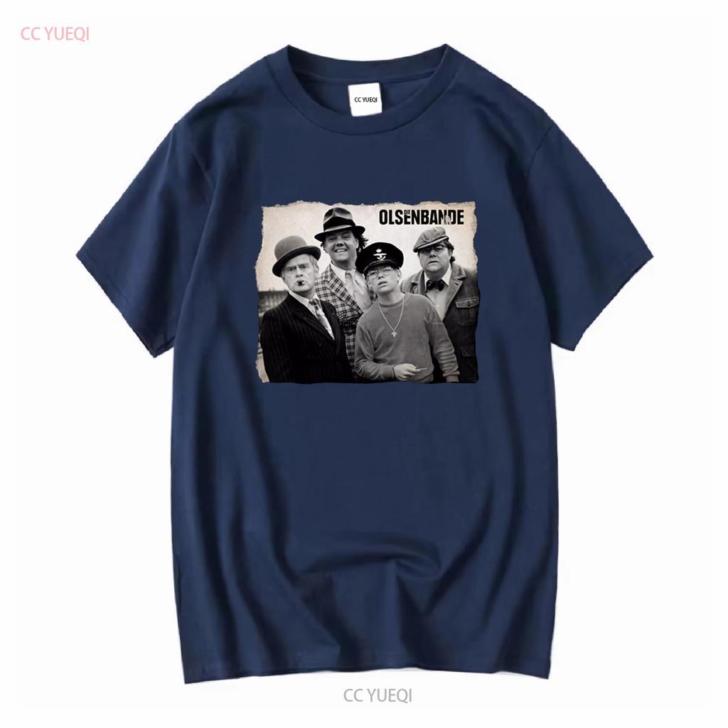 Olsenbande Egon Benny Kjeld Börge Yvonne Black T Shirt 552 vintage Washed Unisex Breathable Stretched Casual graphic Stylish