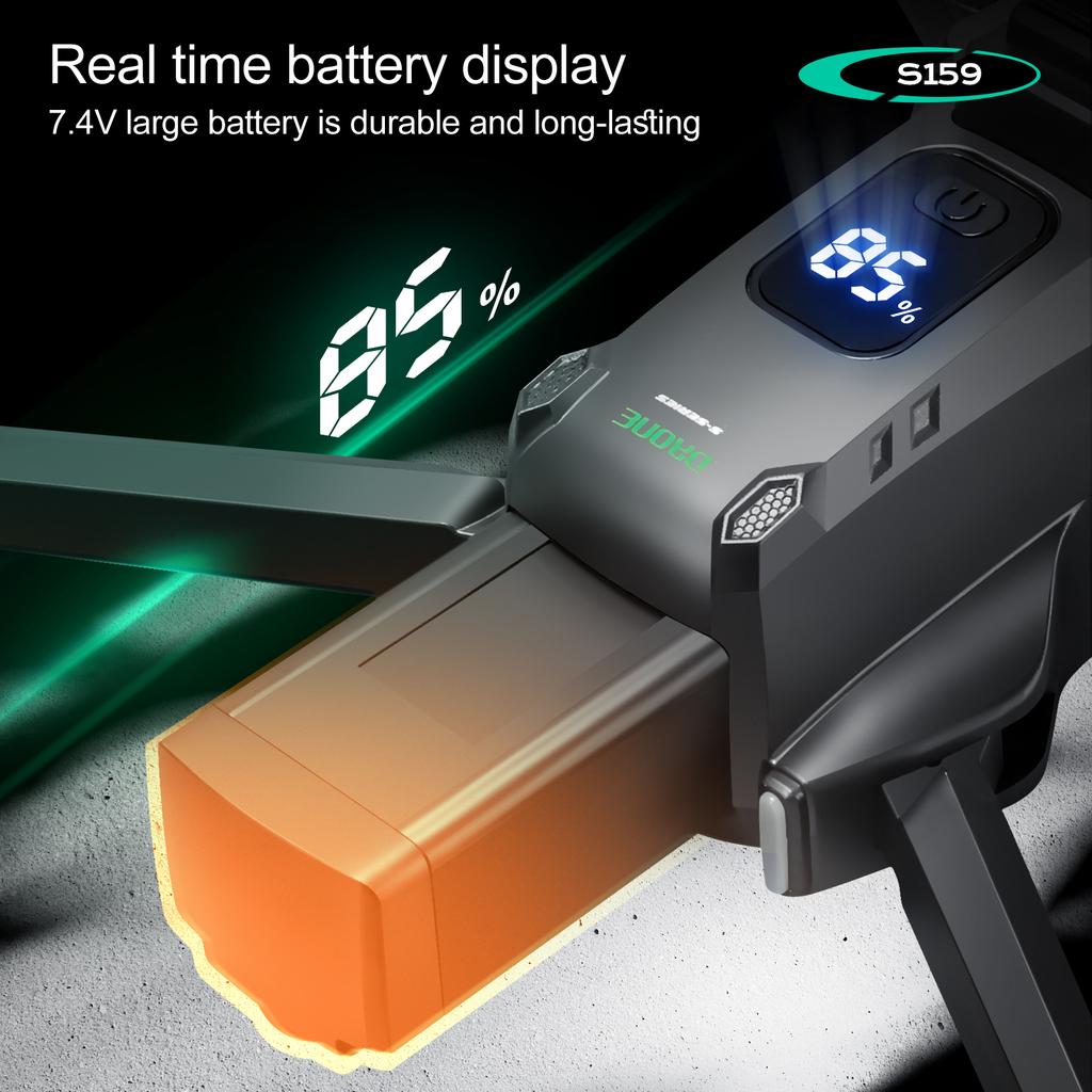 S159 GPS Drone Professional 360°Obstacle Avoidance Brushless 8K HD Dual Camera With Screen 5G Foldable Quadcopter Drone Toys