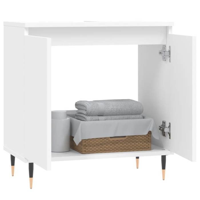 VidaXL Armoire de salle de bain blanc 58x33x60 cm bois d'ingénierie 831572