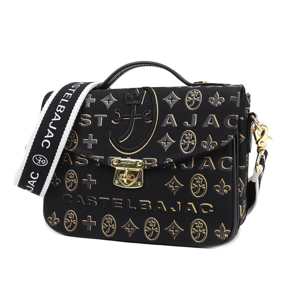 Castelbajac Cite Shoulder Bag with Handles No.89152 Black