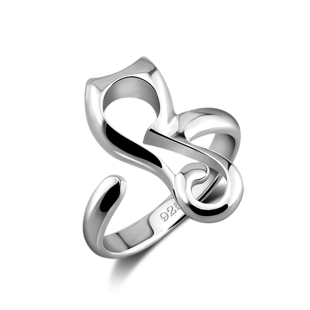 Simple Coco Cat Ring Women'S Cute Kitten Ring Open Ring