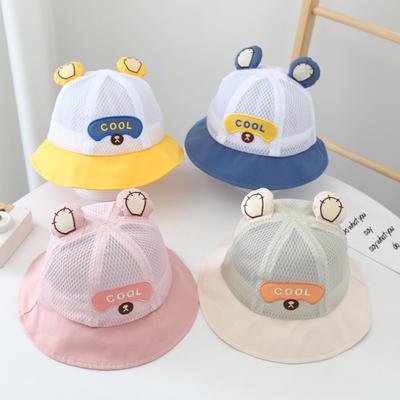 Breathable Kids Bucket Hat UV Protection Infant Fisherman Hat Outdoor Panama Hat  for Toddler