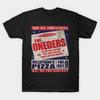 Men Black Print T-shirt Oneders Vintage No-Cut Transfer Paper Print Cotton Tshirt