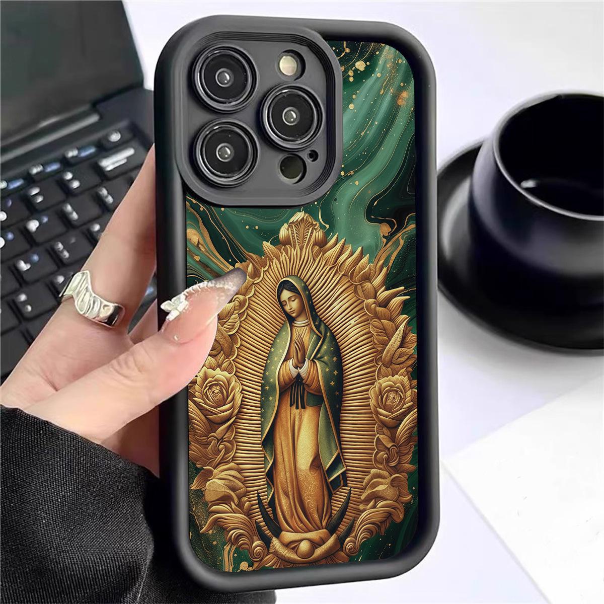 Sacred Heart Black Groove iPhone Case for 14/15/16/17 Pro Max iPhone 12 Mini