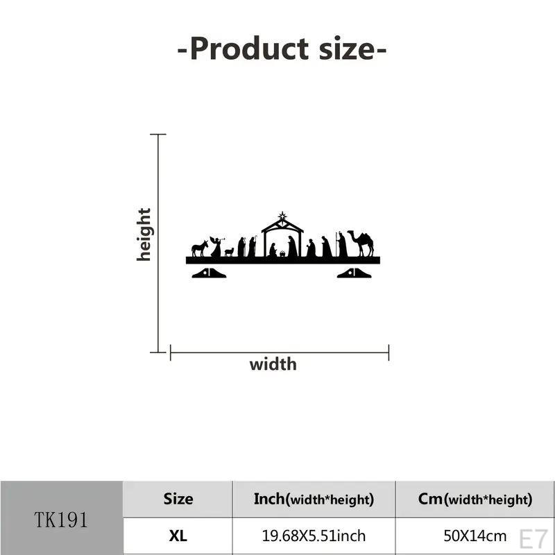 Jesus Manger Ornament Decor Collection Iron Desk Figurine Novelty Scene Nativity