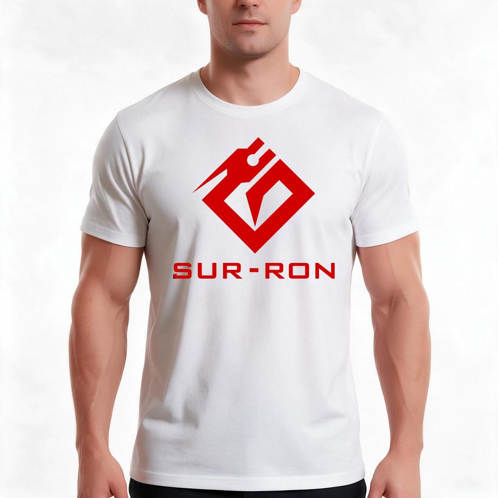 Sur Ron 3 Red Tshirt Summer Casual Cotton Tee Oversized Streetwear Tops Vintage Graphic Print Loose Fit Short Sleeve