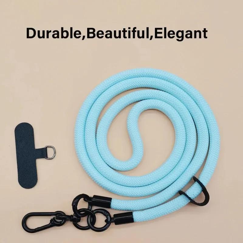 Universal Long Mobile Phone Lanyard Crossbody Hanging Shoulder Strap Detachable Neck Cord for iPhone Anti-Lost Lanyard Patch