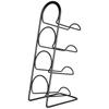 Black Metal Wine Rack for 4 Bottles, 21x43 Cm