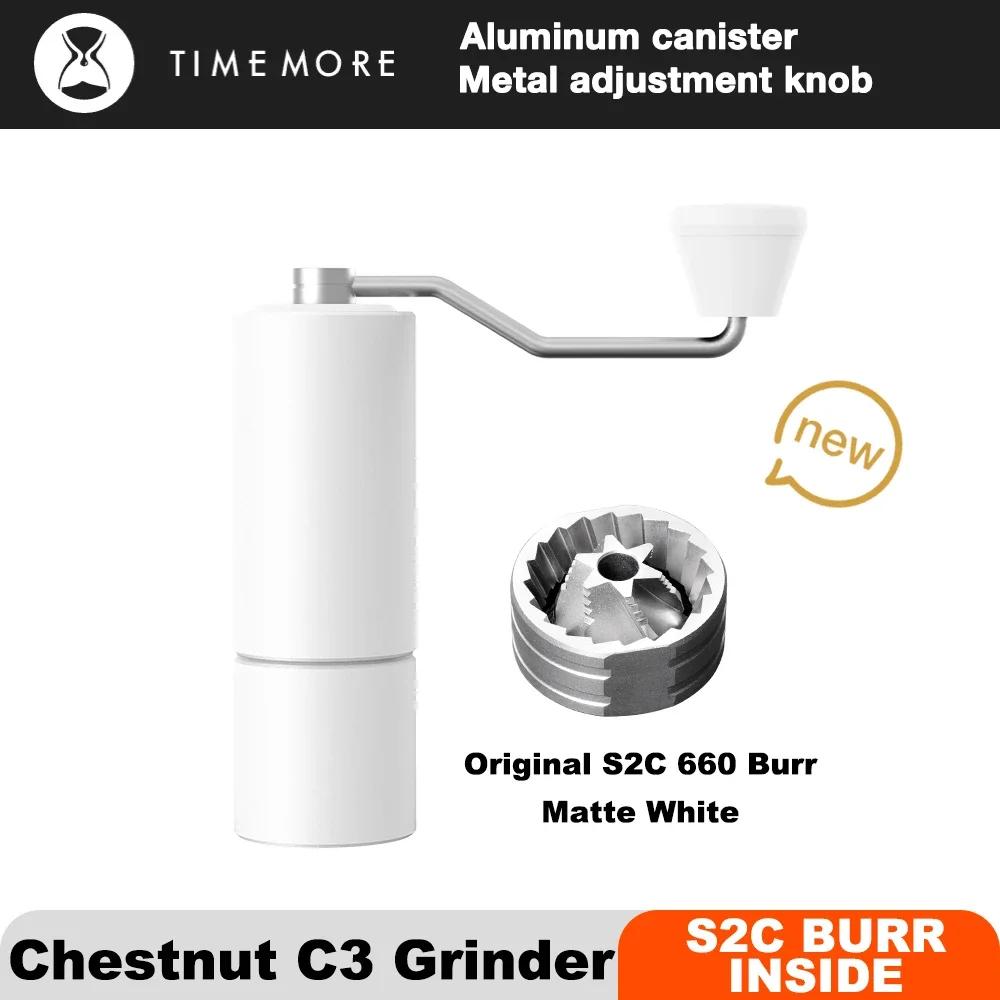 TIMEMORE Chestnut C3 Manual Coffee Grinder S2C Burr Inside High Quality Portable Hand Grinder With Double Bearing Positioning