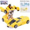 Children's Deformation Toy Car - One-Key Inertia Impact Puzzle Vehicle