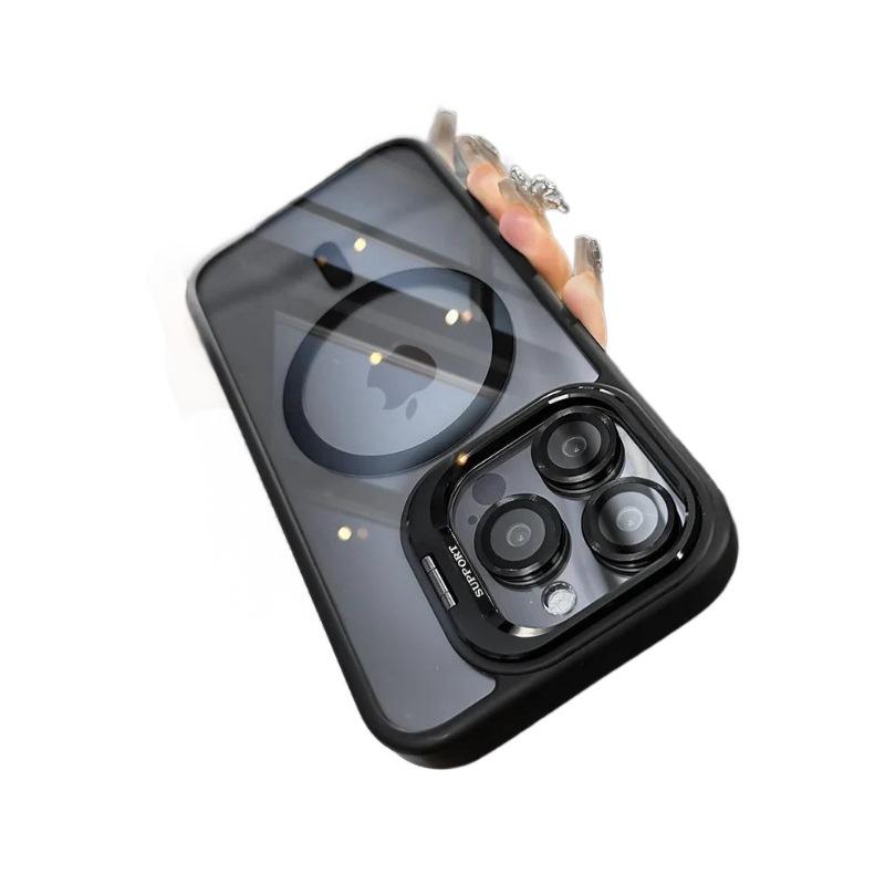 Applicable To iPhone11ProMax Invisible Bracket, High Transparent Mobile Phone Case, Apple 11 with CD Pattern Lens Film 11 Sets