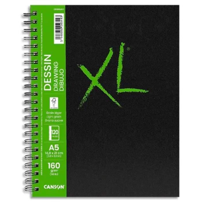 Carnet XL Canson - Dessin - A5 - 160 g - 60 feuilles