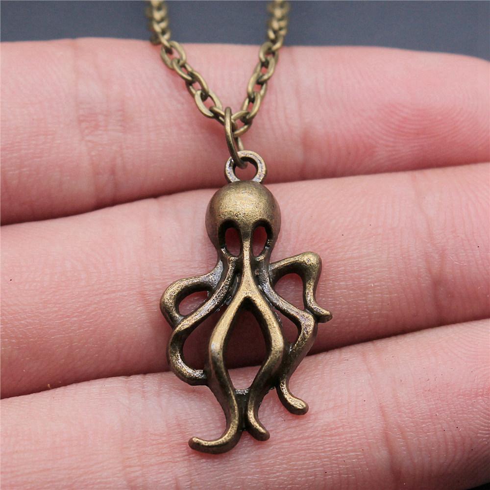 Mermaid Dolphin Ocean Life Pendant Antique Bronze Metal Men Collar Necklace Fashion Gift