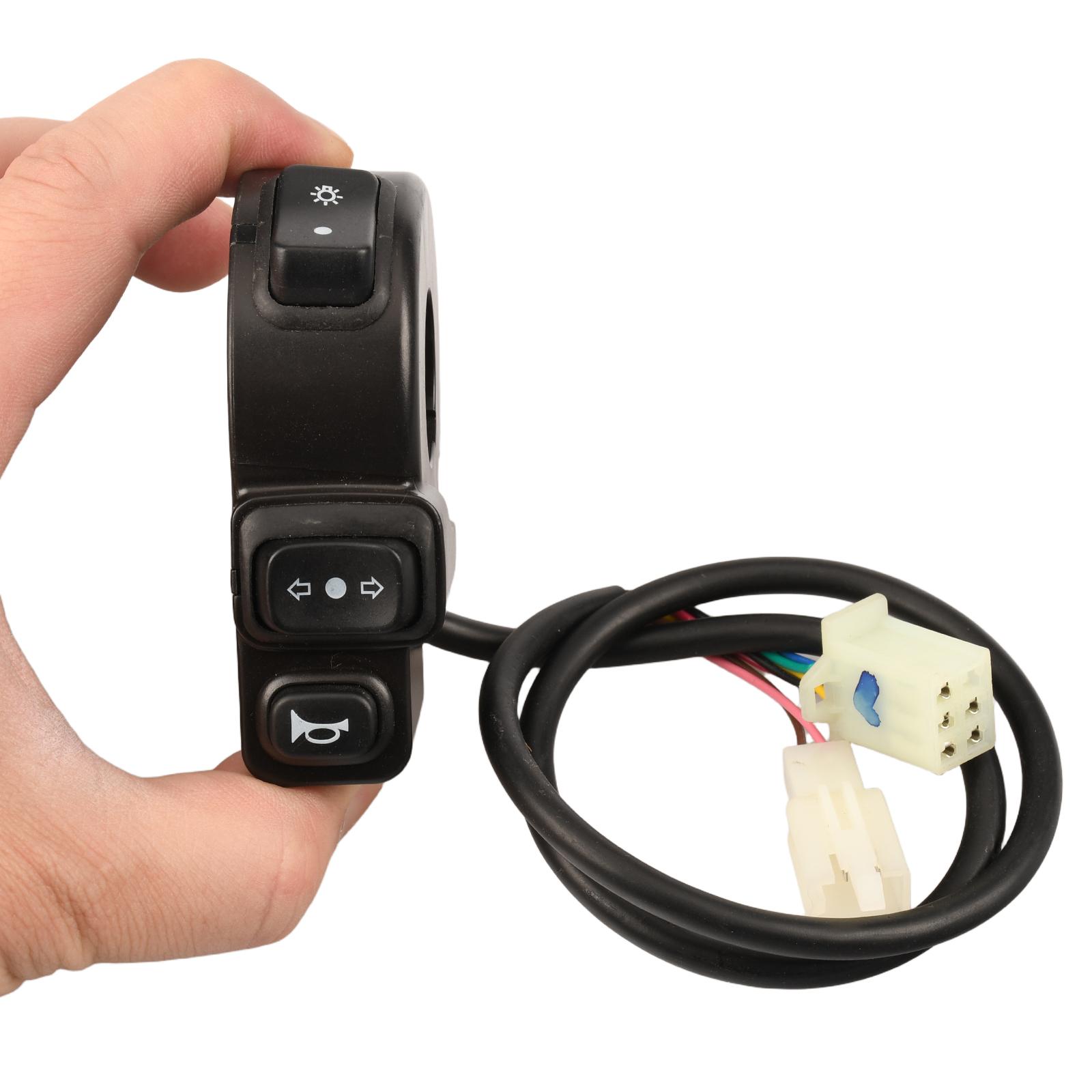 3 In1 Motorcycle Switch ATV Quad Headlights Turn Signal Horn ON/OFF Button For Honda Suzuki Kawasaki 22mm Handlebars Universal 3 In1 Switch