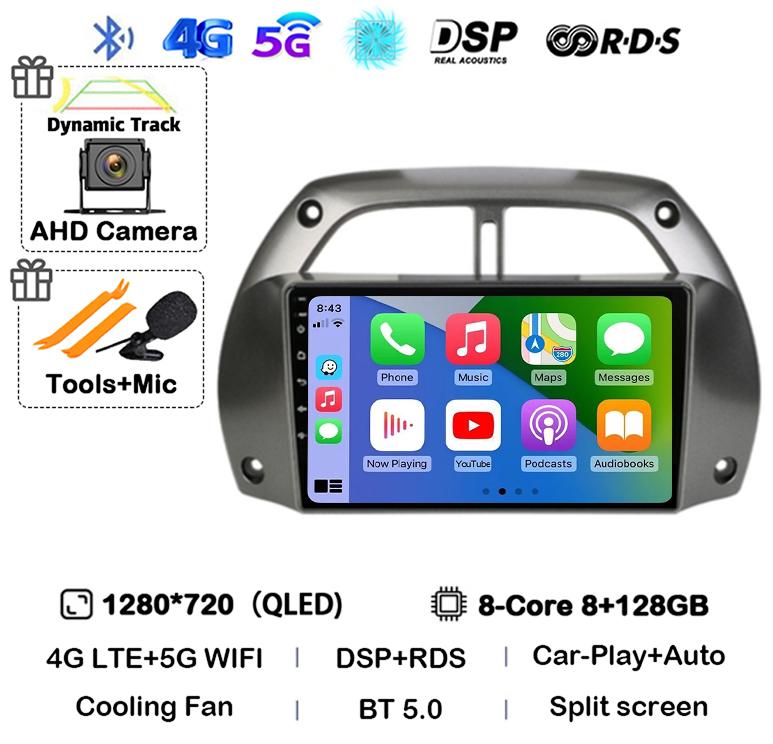 Android14 Carplay Car Radio For Toyota RAV4 Rav 4 2001 2002 2003 2004 2005 2006 Multimedia GPS Player Stereo 2din Head Unit DSP