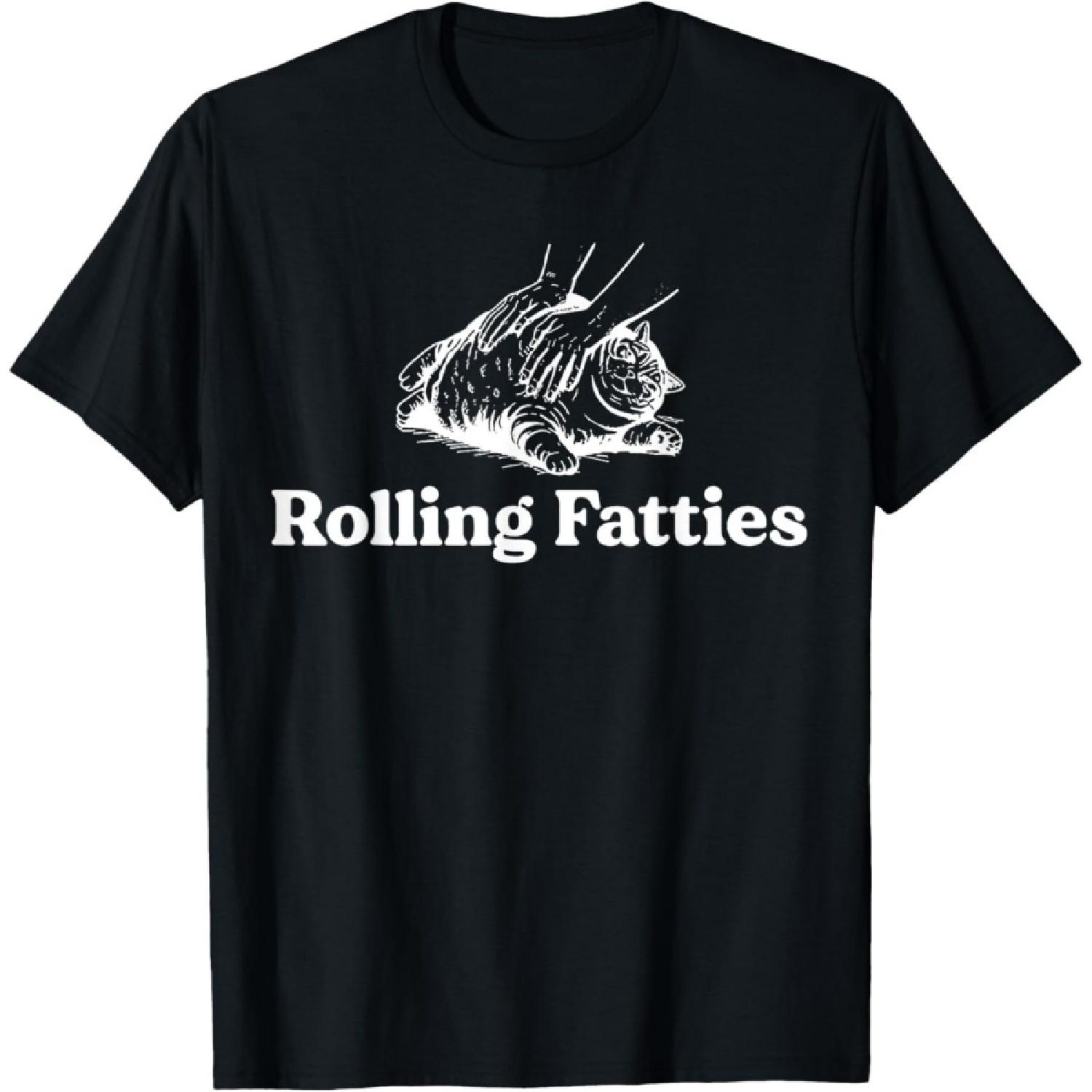 Pinchchoo Rolling Fatties Cat Lover Funny Cat Kitten Men Women T-Shirt XXXXXL разноцветный