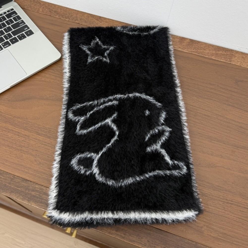 Cat Winter Scarf Warm Pashmina Cute Mink Wool Scarf  Women