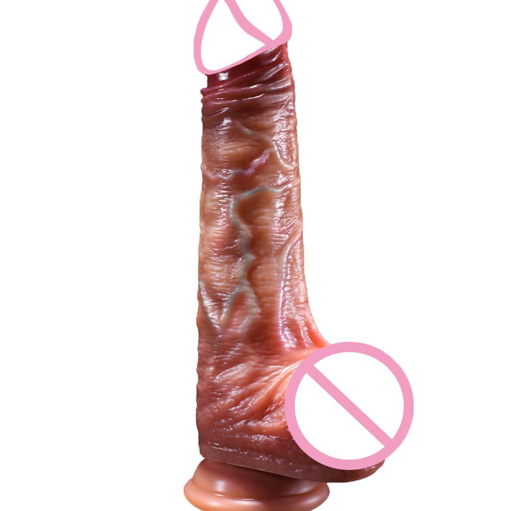 Super Realistic Dildo For Female Masturbation Skin Sliding Foreskin Dick Penetration Anal Big Penis Sexy Adult Sex Toys ForWomen
