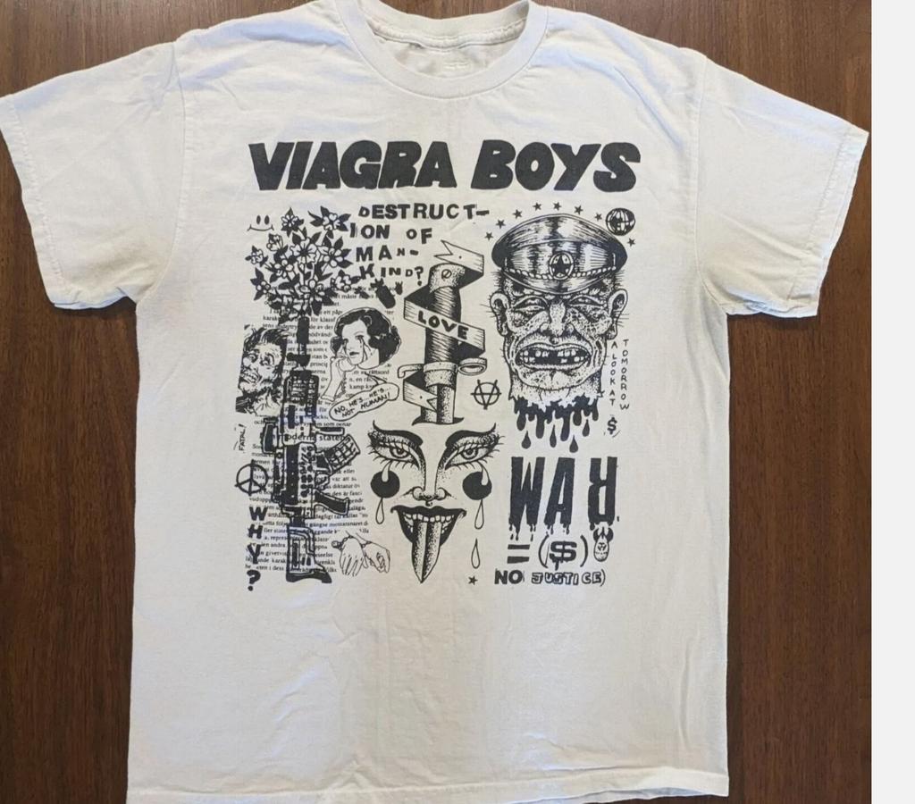 Unisex Graphic T-shirt ! Viagra Boys Band Cotton Shirt Unisex Tour S To 5XL