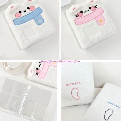  Kpop Photocard Binder Cover Plush Photo Album Shell Refillable Pages Photocard Holder Book 6Rings Binder Organizers