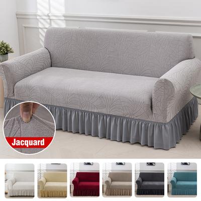 Jacquard Sofa Slipcover With Skirt Stretch Sofa Cover For Living Room Couch Covers Easy Fitted Washable Furniture Protector 1Pc