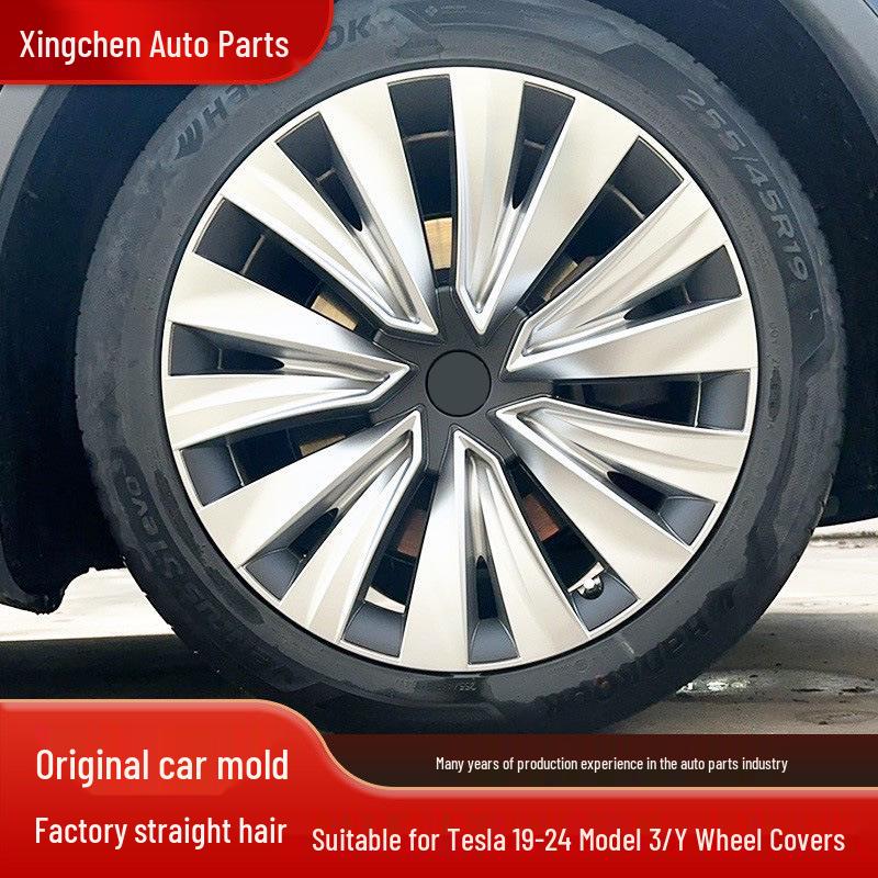 2019-2024 Model Y 34th Gen 19'' Wheel Covers, Full Edge Protection, Anti-Scratch Design