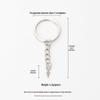 Triangle Tip Keychain Pendant, 25/30mm Keyring Chain DIY Jewelry Accessory