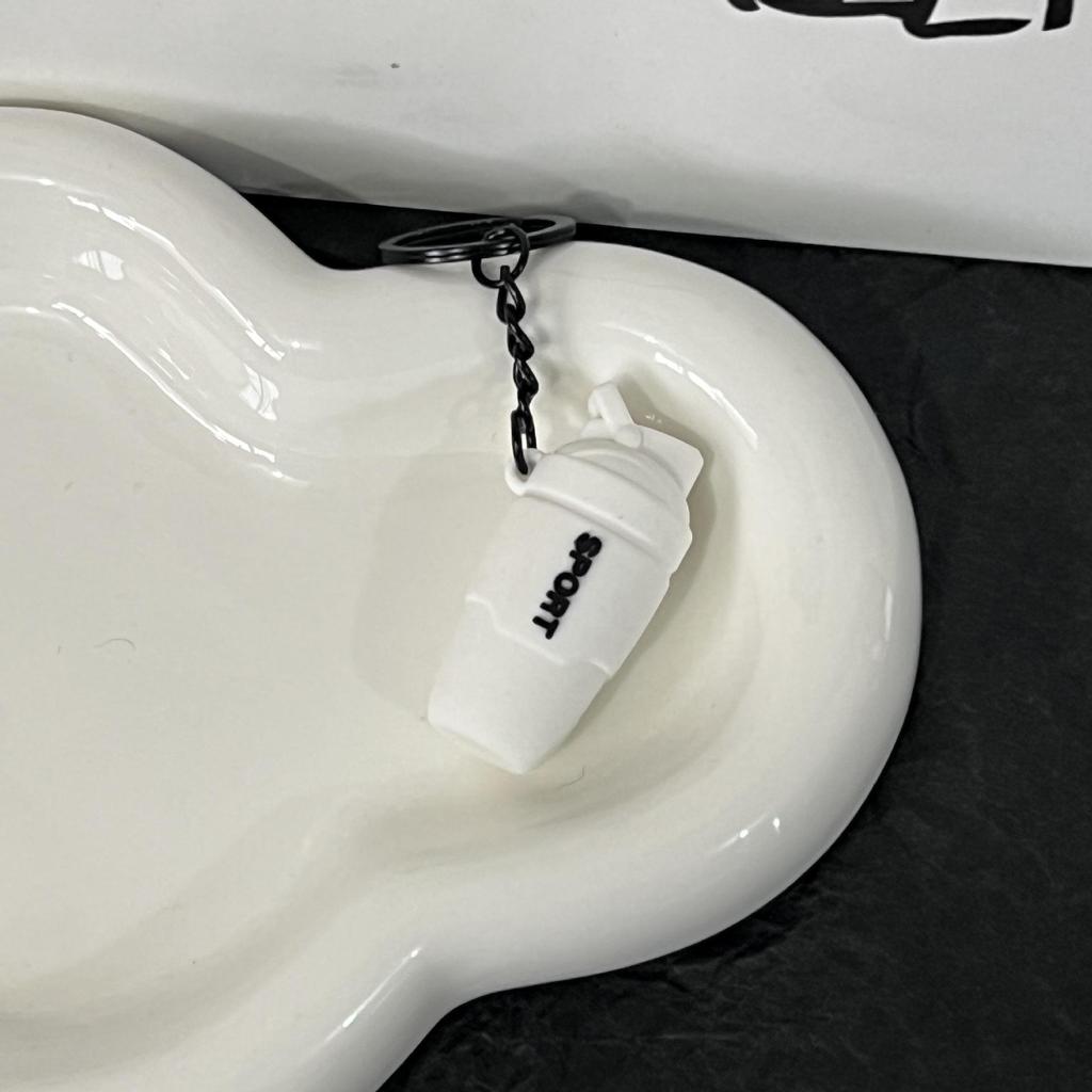 Miu Series Dumbbell Plate Keychain: Trendy Fitness Accessory & Sports Jewelry Gift