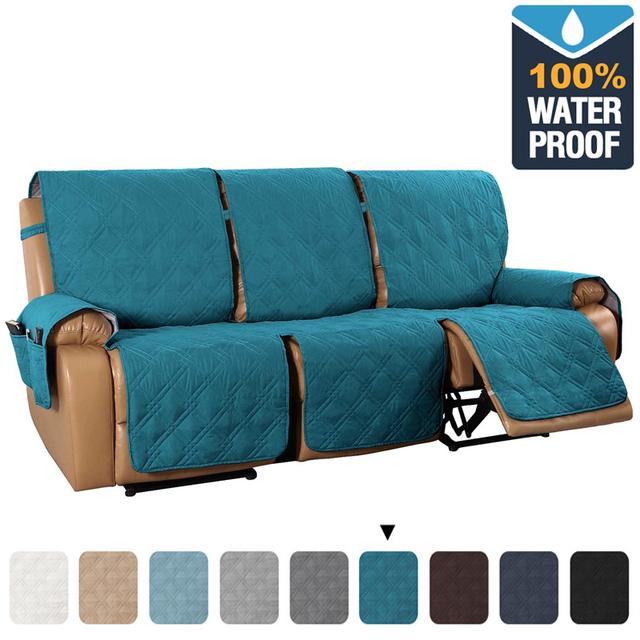 1 2 3 Seater Recliner Sofa Cover Waterproof Pet Dog Kid Sofa Mat Sofa Covers Relax Lounger Slipcovers Couch Towel Armchair Cover