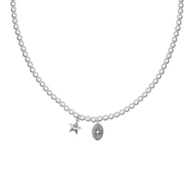 Nff [Silber925] Vintage Stern Labor Halskette-Silber