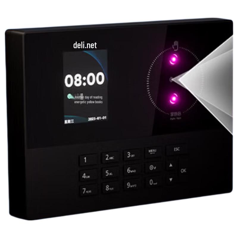 

Deli Biometric Facial and Palm Vein Attendance System CN plug (adapter included)