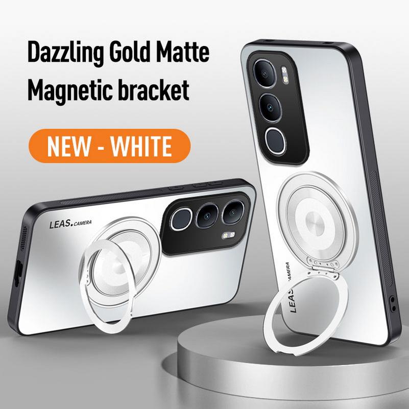 

AG Matte Back Panel Metal Magnetic Bracket Case For VIVO Y50 5G Y29 Y29s Y04 Y39 Y19S Y03 Y18 vivo V50 Lite V40 V30 Pro Cover vivo Y50