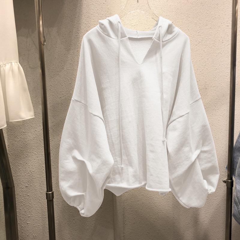 Large Size Women's Hooded Thin Sweater Women's Autumn and Winter Loose Korean Jacket