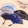 Silk Folding Hand Fan High Quality Japanese Decorative Fan Vintage Silk Folding Fan Smooth For Birthdays Travel Dance