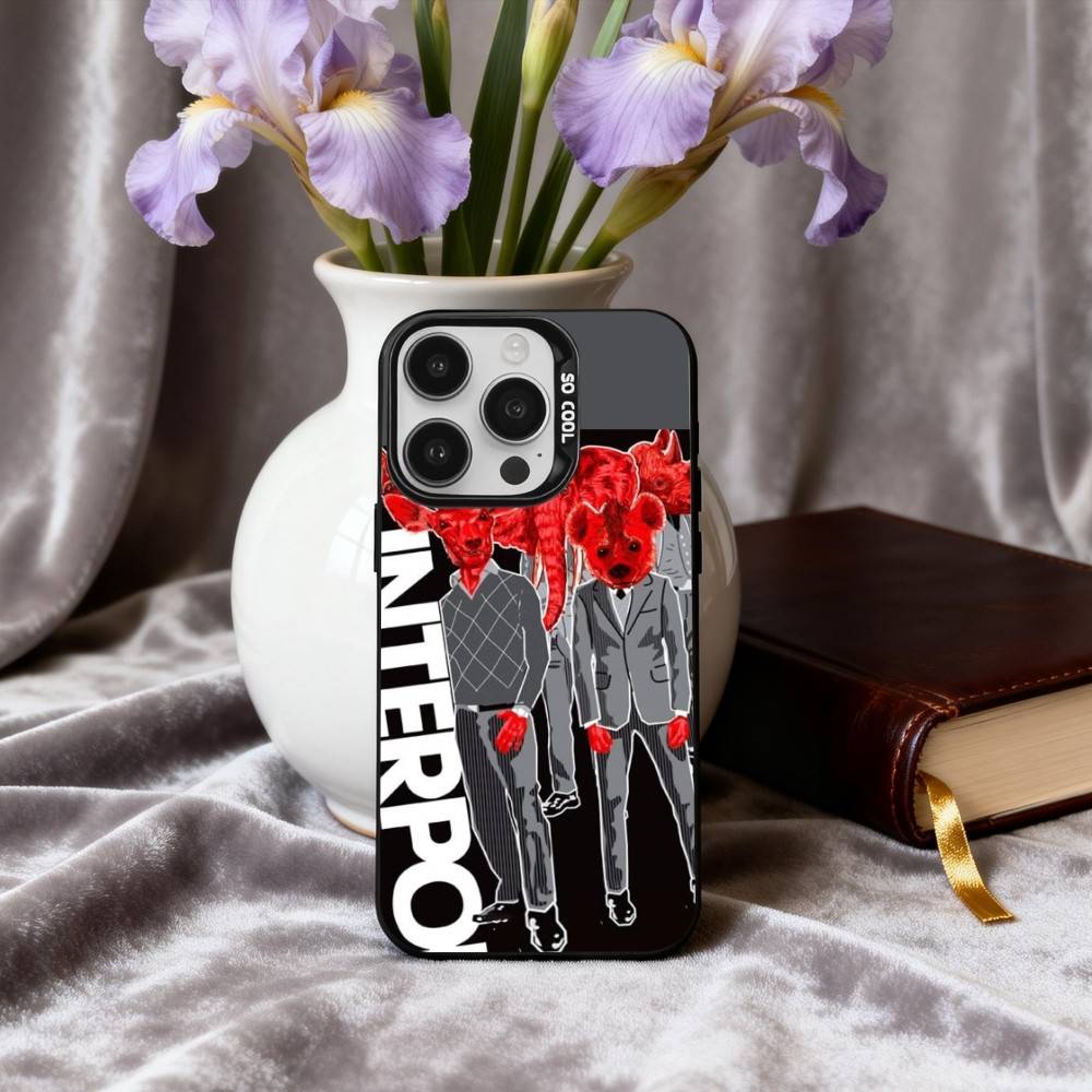 Pop-rock I-Interpol-I Band Phone Case For iPhone17,16,15,14,13,12,11 Plus,Pro Max Black Candy silver phone case