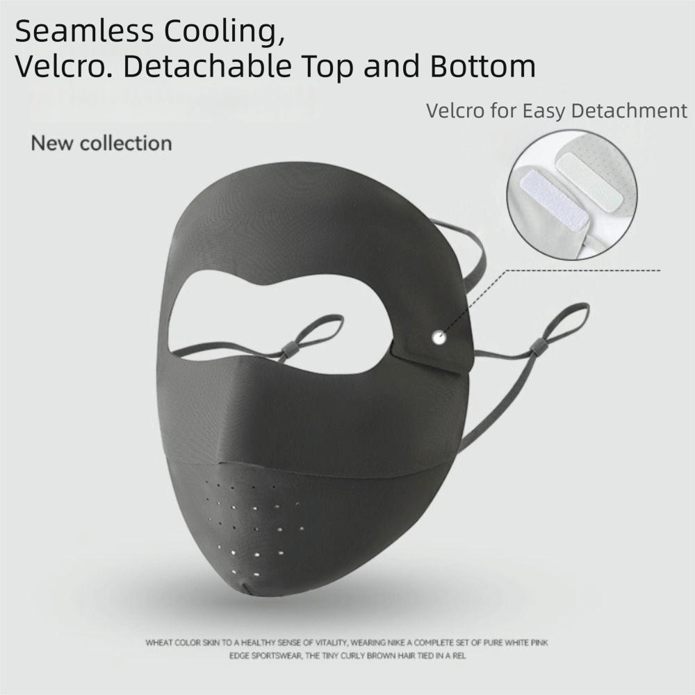 Breathable Sunscreen Mask Thin Face Gini Mask Adjustable Face Cover  Riding