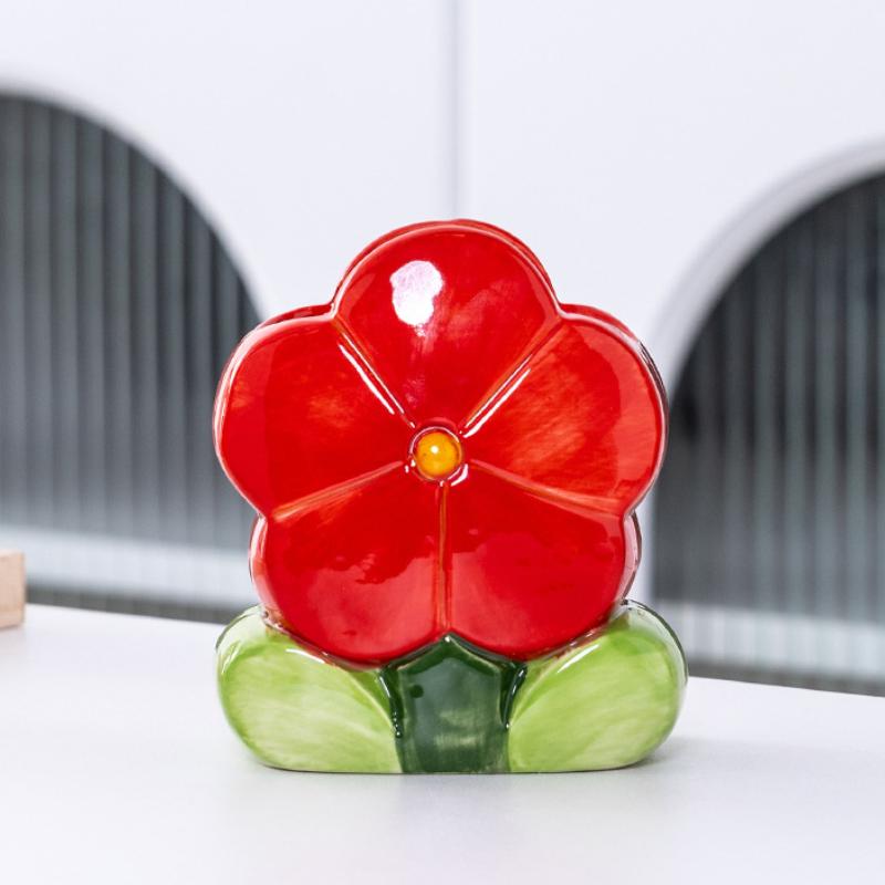 Tulpe Blume Make-up Pinsel Aufbewahrungseimer Büro Pinselhalter Schlafzimmer Schreibtisch Aufbewahrung Dekorative Ablage Ornament
