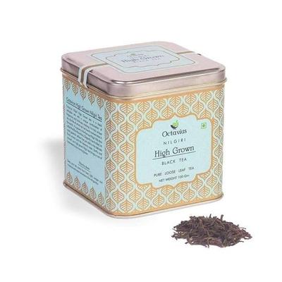 Tè Nero Ortodosso Indiano del Sud a Foglia Intera Octavius Nilgiri High Grown | Corpo Medio, Sapore Morbido e Vellutato | 100 Grammi (50 Tazze)