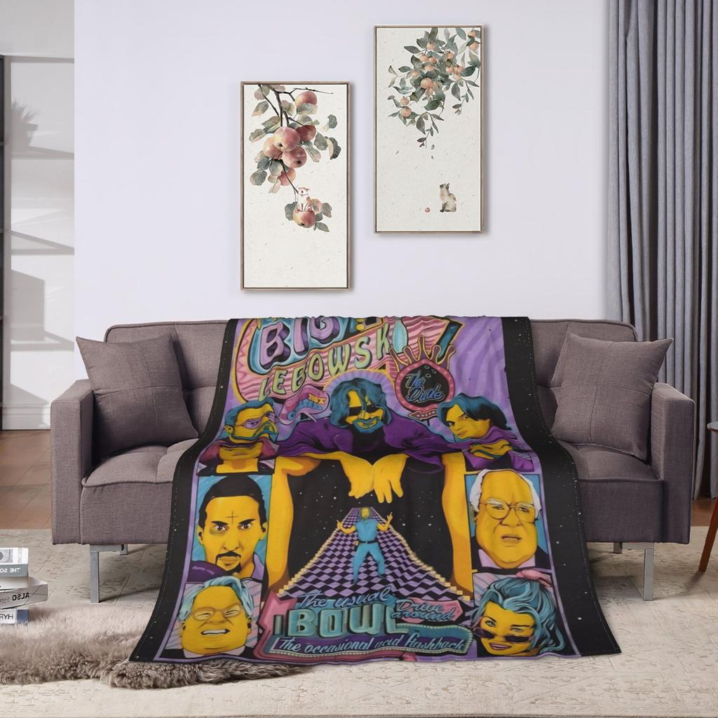 The Big Lebowski Warm Soft Blanket Camping Plush Throw Blanket Comfortable Bedroom Flannel Bedspread Sofa Bed Cover