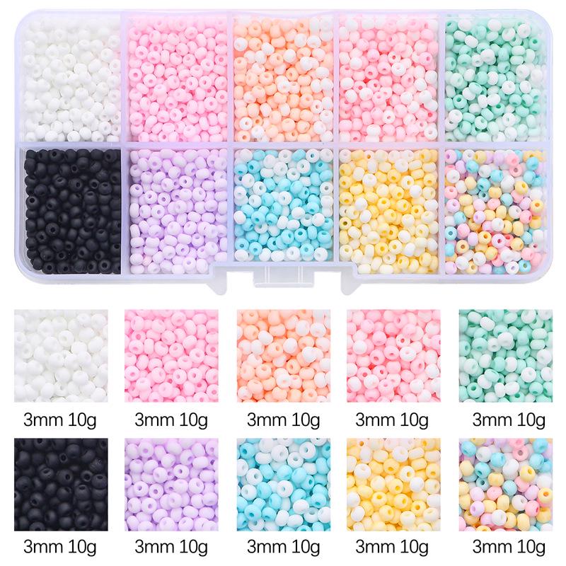 8/10/12/15 Grid Box: Seed Beads, Sequins, Imitation Pearls for DIY Necklaces & Phone Chains