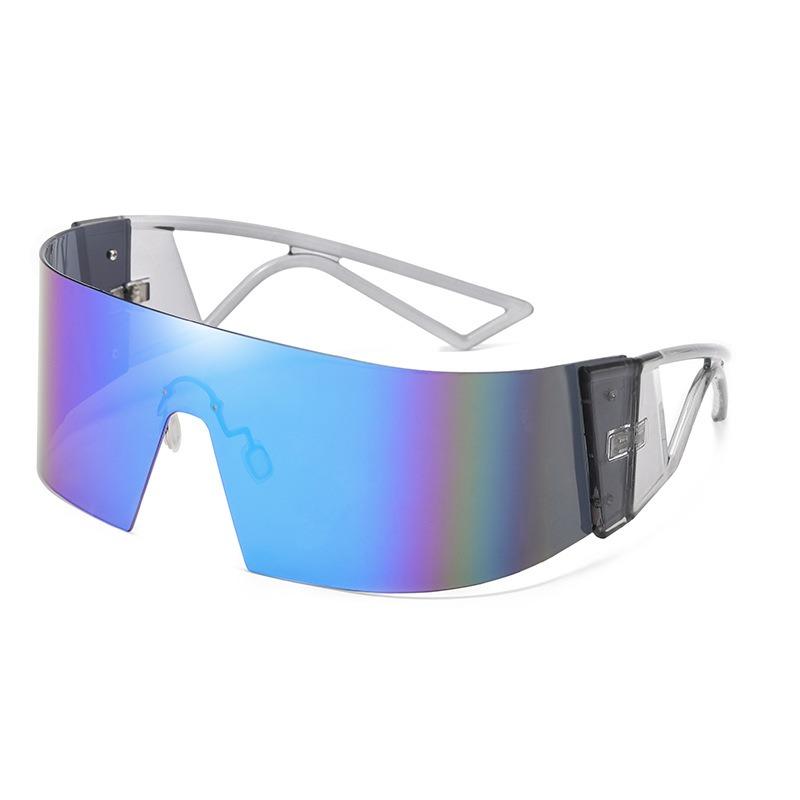 Non-polarized Rimless High Definition One-Piece Frame All-inclusive Sunglasses Men Women Windproof Outdoor Sports Protection Eyeglasses