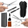 Hairdressing Scissors Kit Stainless Steel Professional Hairdressing Scissors Set with Comb and Barber Cape for Barber Shop Home