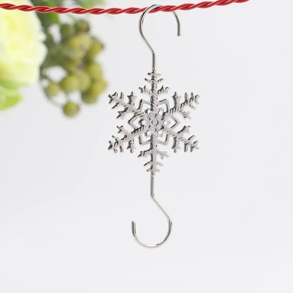 Christmas Ornament Hooks  S-shaped Snowflake Hooks Christmas Tree Hanging Ornament Hook Party Home Accessories