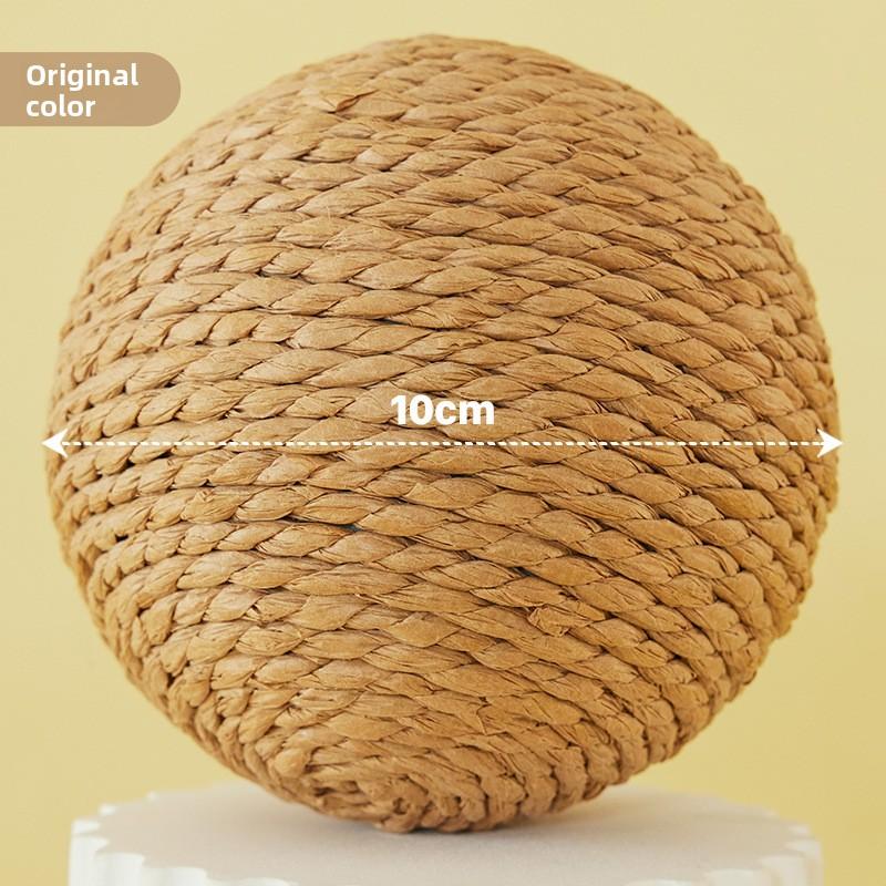 Мячик для кошек - Прочный и устойчивый к царапинам, кошки любят его грызть и играть с ним. Это игрушка, издающая звуки. Primary color sisal ball