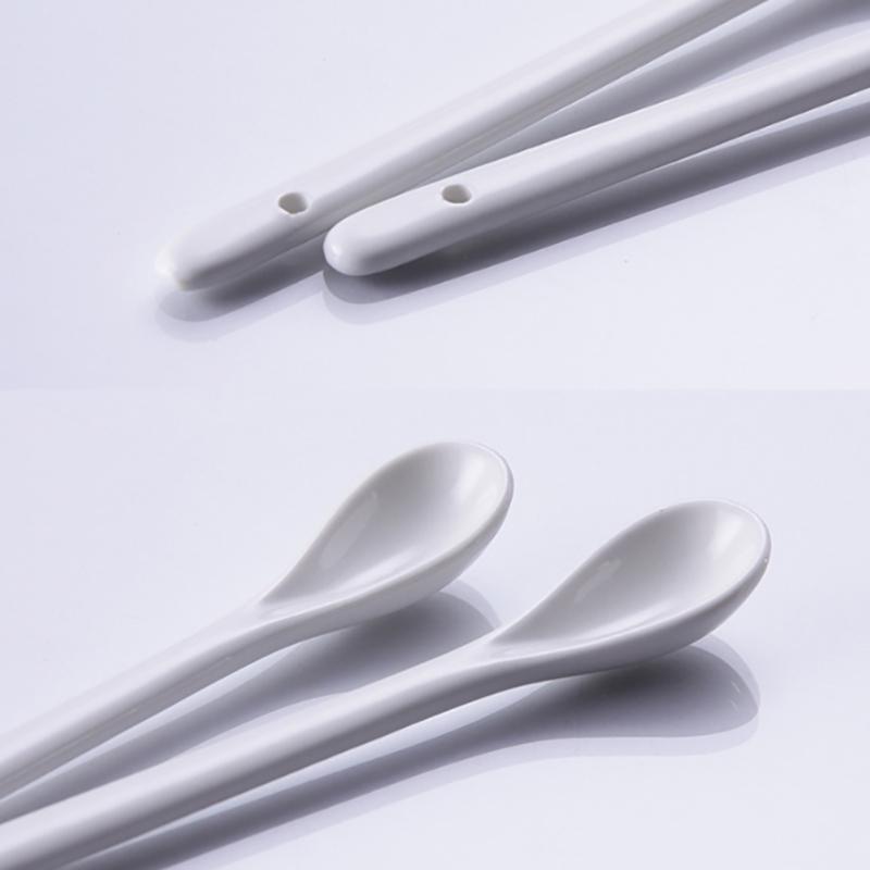 5 ks Porcelánové lžičky Mini Kuchyňské Keramické Čajové Kávové Cukrové Dezertní Lžičky Čistě Bílé Příbory