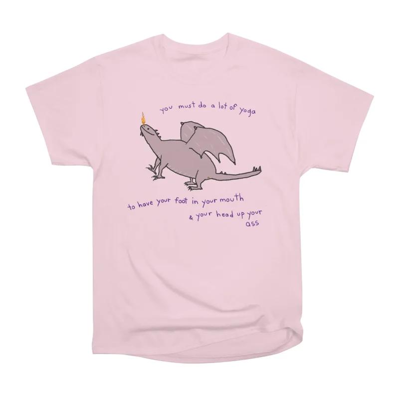 Men Casual Shirts Short Sleeves YOGA Pink Tees Oversized T-shirts S розовый